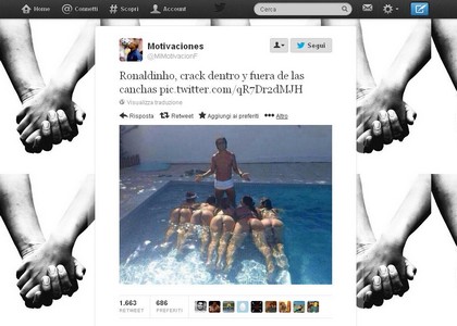 Ronaldinho si gode la vita: latin lover in piscina